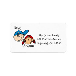 Etiquetas de endereço personalizadas do casal