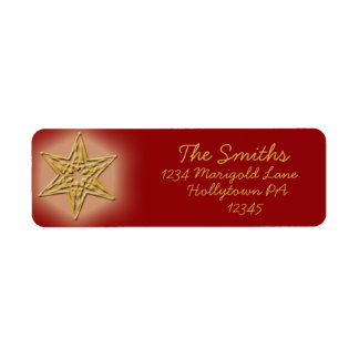 Etiquetas de endereço personalizado e Dourado