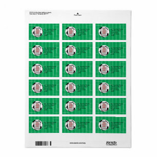 Etiquetas de endereço personalizáveis da bola de f