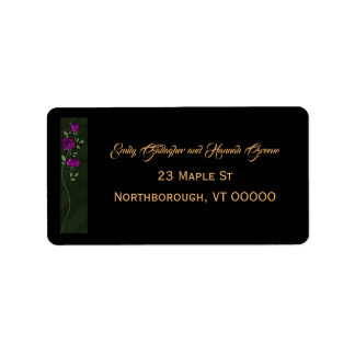 Etiquetas de Endereço Rosas Góticas