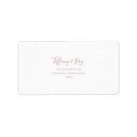 Etiquetas de endereço RSVP Dourada de Rosa Elegant