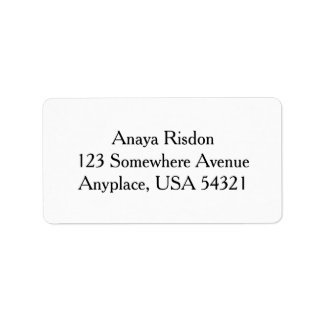 Etiquetas de Endereço Simples Branco