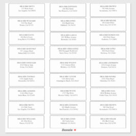 Etiquetas de endereço simples de convidado persona