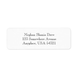 Etiquetas de Endereço Simples e Branco