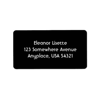 Etiquetas de endereço simples pretas
