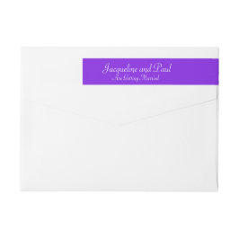Etiquetas de Endereço Violeta de Casamento