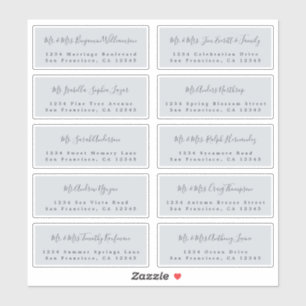 Etiquetas de Endereços Convidado de Casamento de C