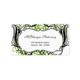 etiquetas de endereços de chic Business em preto-e