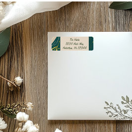 Etiquetas de Endereços de Retorno de Natal Verde