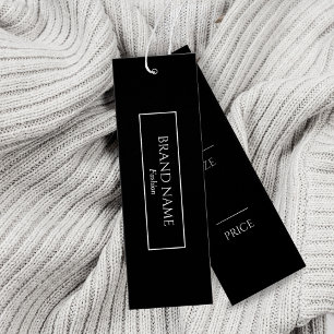 Etiquetas de enforcamento moderno preto e branco