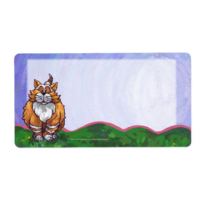 Etiquetas de Entrega de Ginger Cat (Frente)