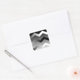 Etiquetas de Envelope Chevron Preto e Branco