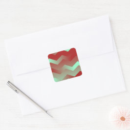 Etiquetas de Envelope Maroon & Aqua Chevron