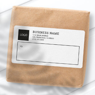Etiquetas de envio de logotipo simples ao Quadrado