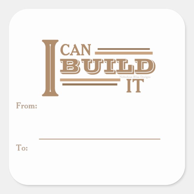 Etiquetas de Envio Eu Posso Construir (Frente)