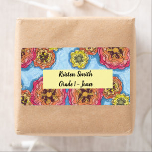 Etiquetas de Escola Floral Personalizadas
