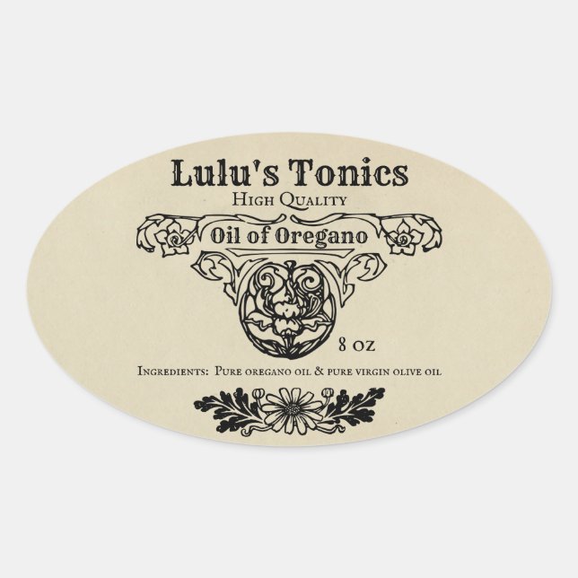 Etiquetas de Estilo Apothecary (Frente)