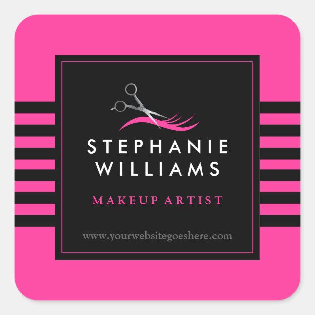 Etiquetas de Estilos de Cabelo Personalizáveis (Frente)