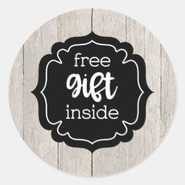 Etiquetas de etiqueta com dentro de presente gráti