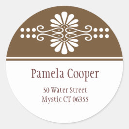 Etiquetas De Etiquetas De Endereço Castanho E Bran