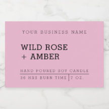 Etiquetas de etiquetas de produto cor-de-rosa com 