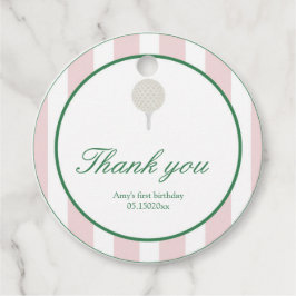 Etiquetas de Favor da Ronda de Golfe Rosa Pintel p