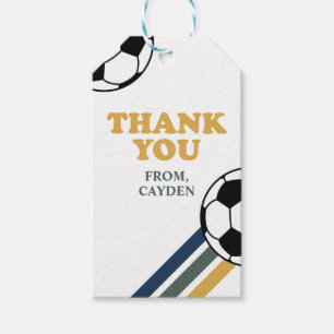 Etiquetas de favor de aniversário de futebol retrô