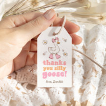Etiquetas de Favor de Aniversário de Ganso Bobo
