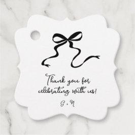 Etiquetas de Favor de Casamento de Arco desenhadas