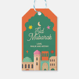 Etiquetas de Favor de Eid Mubarak | Arcos Desenhad