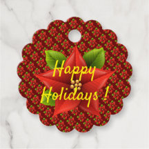 Etiquetas de Favor de Natal Feliz Obrigado