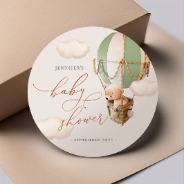 Etiquetas de Favor de Urso! Adesivo Redondo Clássi