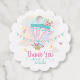 Etiquetas de Favor do Balão de Ar Quente / Obrigad