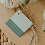 Etiquetas de Favor do Bloco de Cor da Mint<br><div class="desc">Os modernos minimalistas favoritam as etiquetas de presente com tipografia ousada e um belo bloco de cor verde-menta.</div>