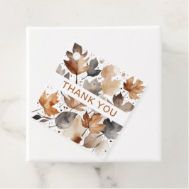 Etiquetas de Favor do Casamento de Cinza Castanho