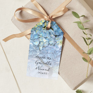 Etiquetas de Favor do Casamento Floral Blue Hydran