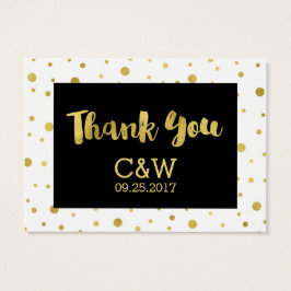 Etiquetas de Favor do Casamento Negro Dourado Conf