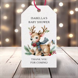 Etiquetas de Favor do Chá de fraldas de Reindeer d