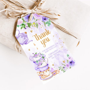 Etiquetas de Favor do Chá de fraldas do Tea Floral