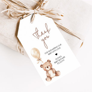 Etiquetas de Favor do Chá de fraldas do Urso Casta