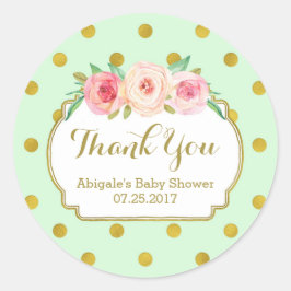 Etiquetas de Favor do Chá de fraldas Floral de Pon