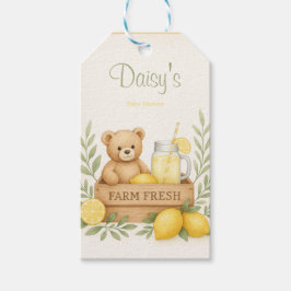 Etiquetas de Favor do Chá de fraldas Limão