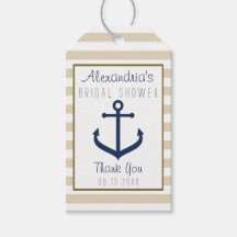 Etiquetas de Favor do Chá de panela com Temas Náut