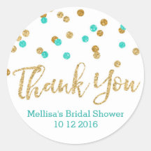 Etiquetas de Favor do Chá de panela Confetti Azul 