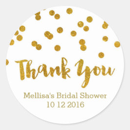 Etiquetas de Favor do Chá de panela Confetti Doura