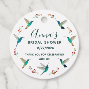 Etiquetas de Favor do Chá de panela Hummingbird