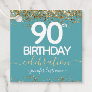 Etiquetas de Favor do Script Elegante Dourado de A