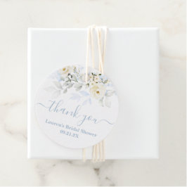 Etiquetas de Favor Floral Azul