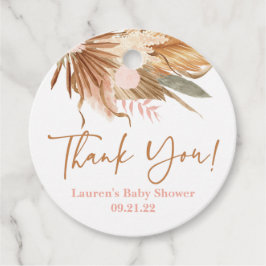 Etiquetas de Favor para Chá de Noiva com Palmeiras