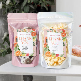 Etiquetas de favorecimento do Chá de panela Citrus